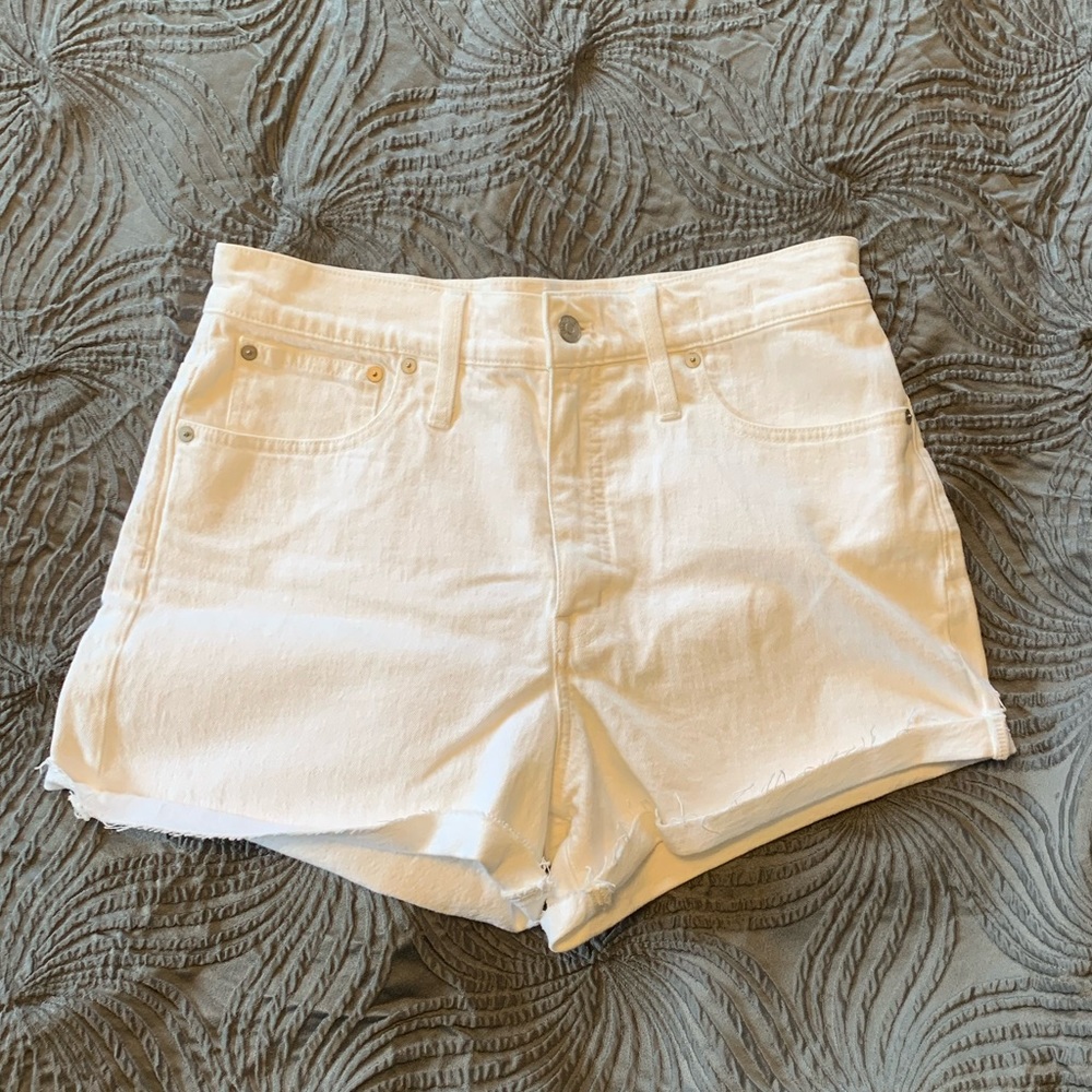 Madewell✨NWT Sz. 30 white high-rise denim shorts